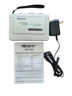 Memorex Cassette Recorder MB1055 - Portable Tape Player with AC Adapter